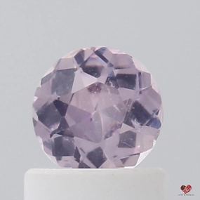 0.67cts Round Blush Champagne Sapphire