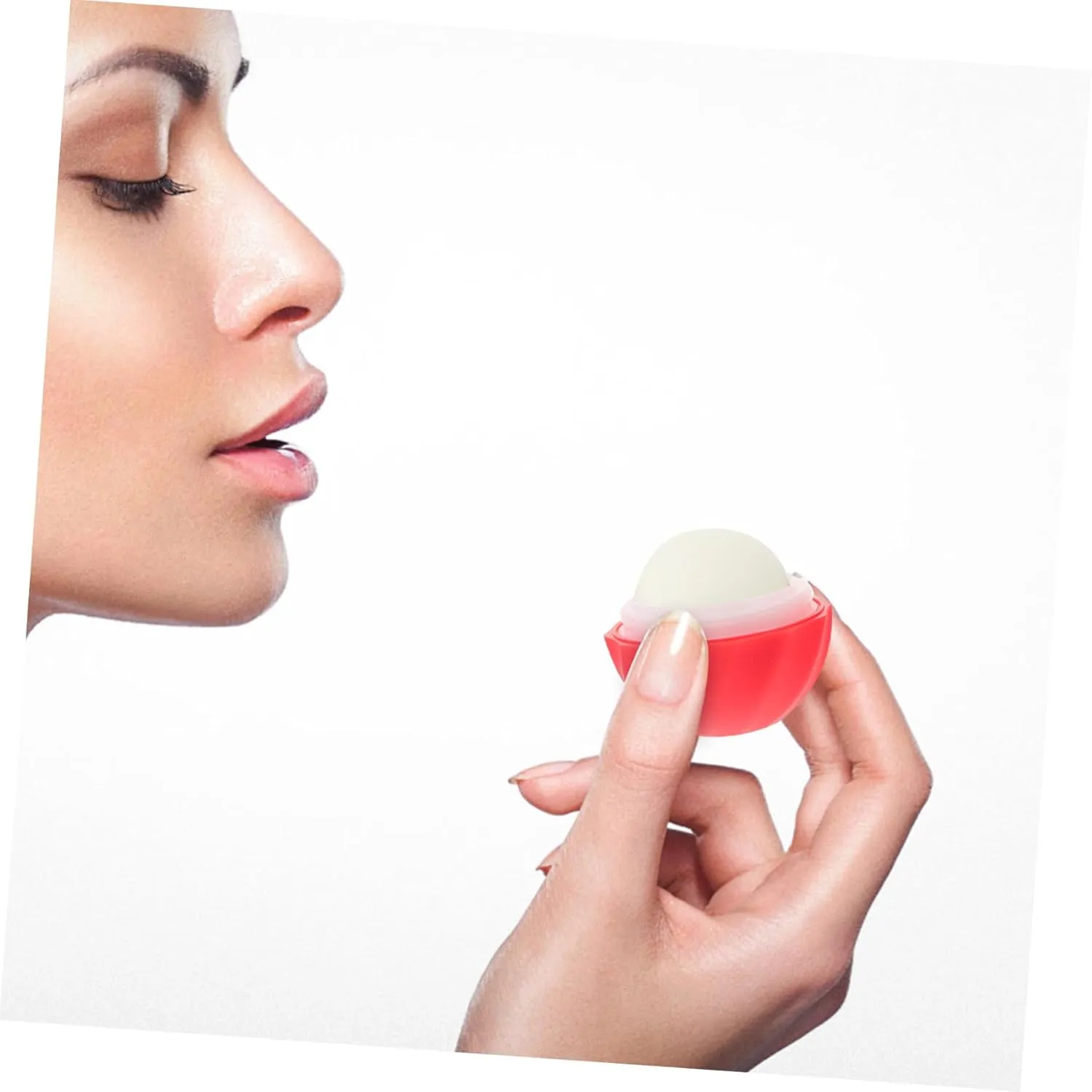 10pcs Refillable Sphere Container Pink Lipstick Holder Lightweight Durable Easy to Fill for Travel Handbag and Daily Use