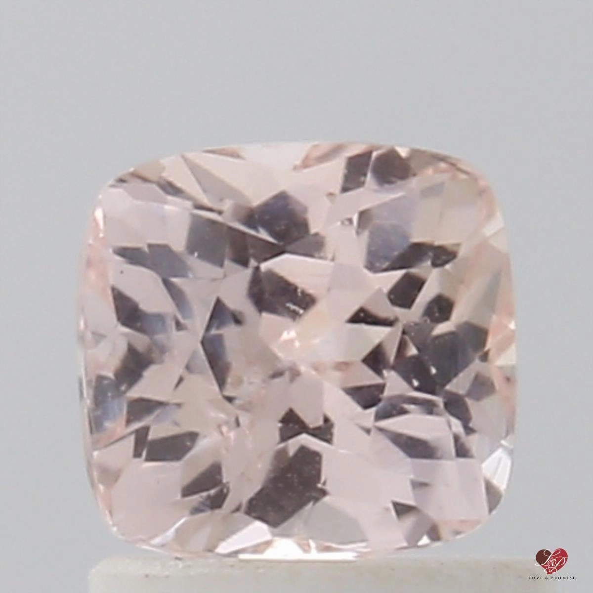 1.12cts Square Cushion Medium Peach Blush Champagne Sapphire