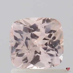 1.12cts Square Cushion Medium Peach Blush Champagne Sapphire
