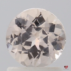 1.22cts Round Peach Blush Champagne Sapphire