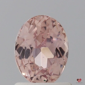 1.48cts Oval Medium Vivid Peach Blush Champagne Sapphire