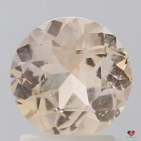 1.58cts Round Peach Champagne Blush Sapphire