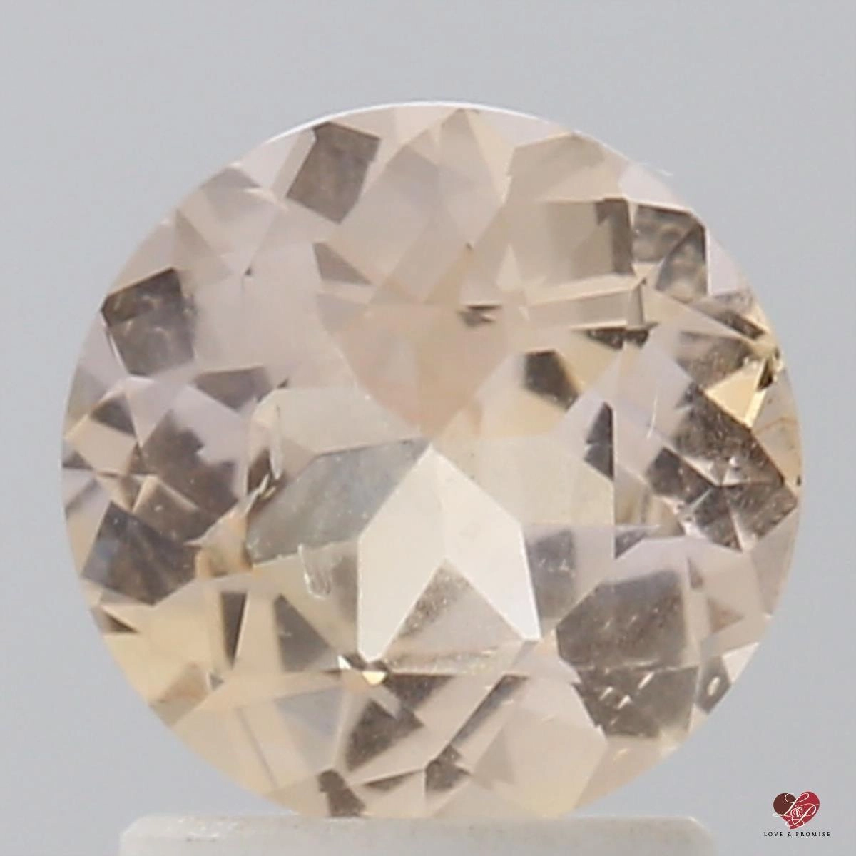 1.58cts Round Peach Champagne Blush Sapphire
