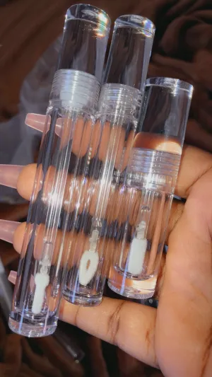 50pcs Clear Lip Gloss Tube (Screen Printing)