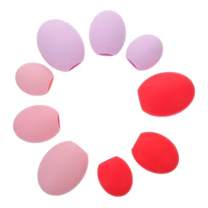 9pcs Cosmetic Brush Protectors Silicone Covers for Makeup Brushes Durable Flexible for Travel