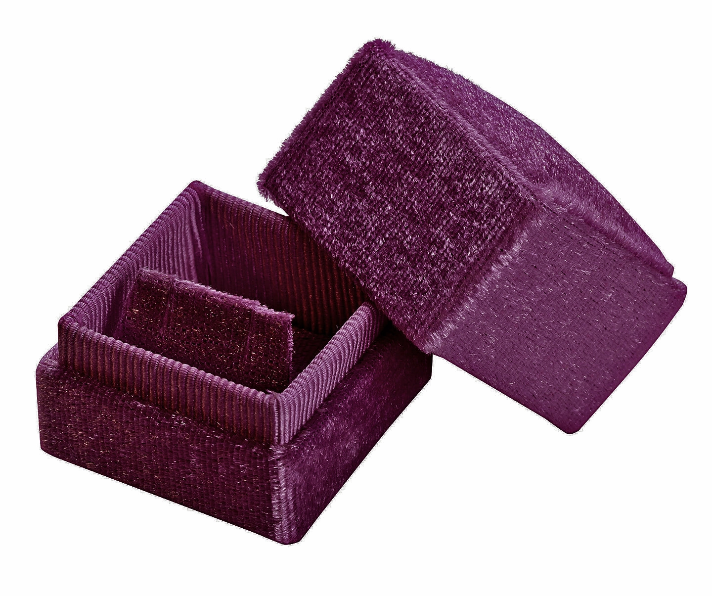 "Heirloom" Velvet Stud Earring or Pendant Box in Assorted Jewel Tones