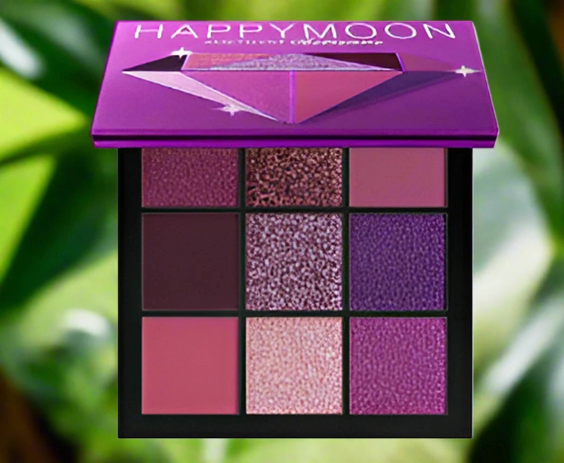 Amethyst Obsessions Palette - 9 Pigmented Shades for Sparkly Eye Makeup with Duo-Chrome Shimmers
