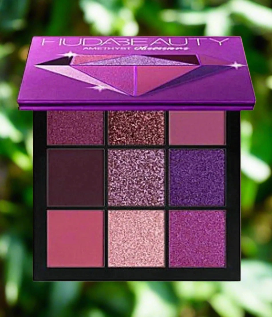 Amethyst Obsessions Palette - 9 Pigmented Shades for Sparkly Eye Makeup with Duo-Chrome Shimmers