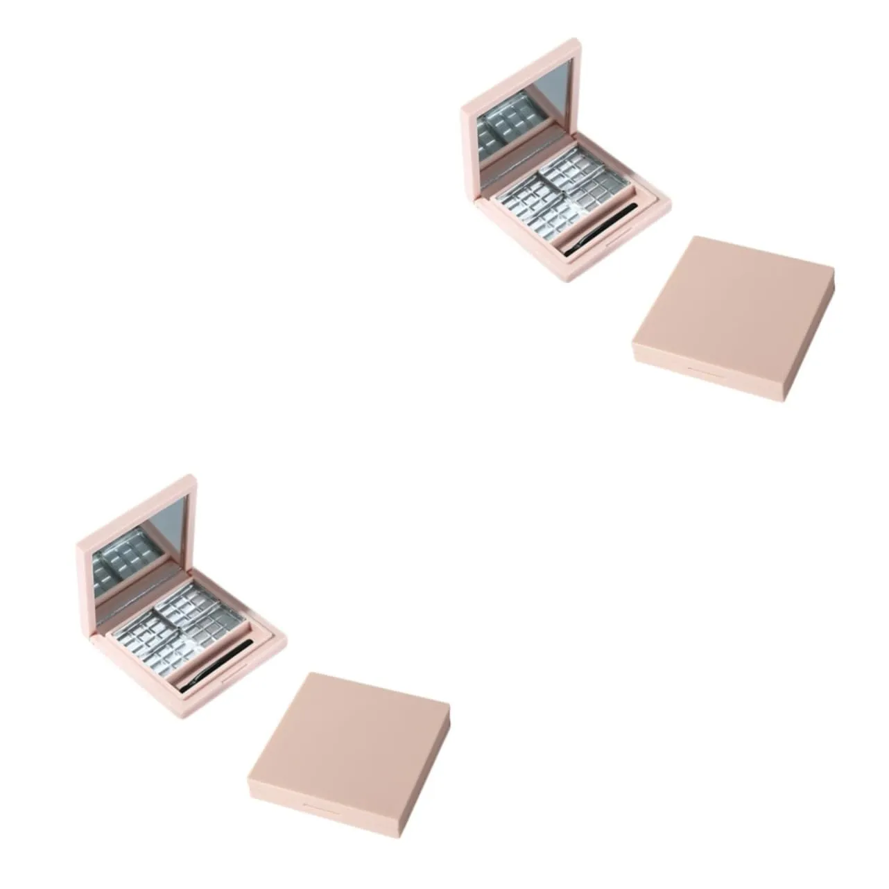 Angoily 4pcs Empty Eyeshadow Palette Mirror Makeup Organizer for Women Design for Storing Eye Shadow and Cosmetics for Makeup Beginners and Enthusiasts