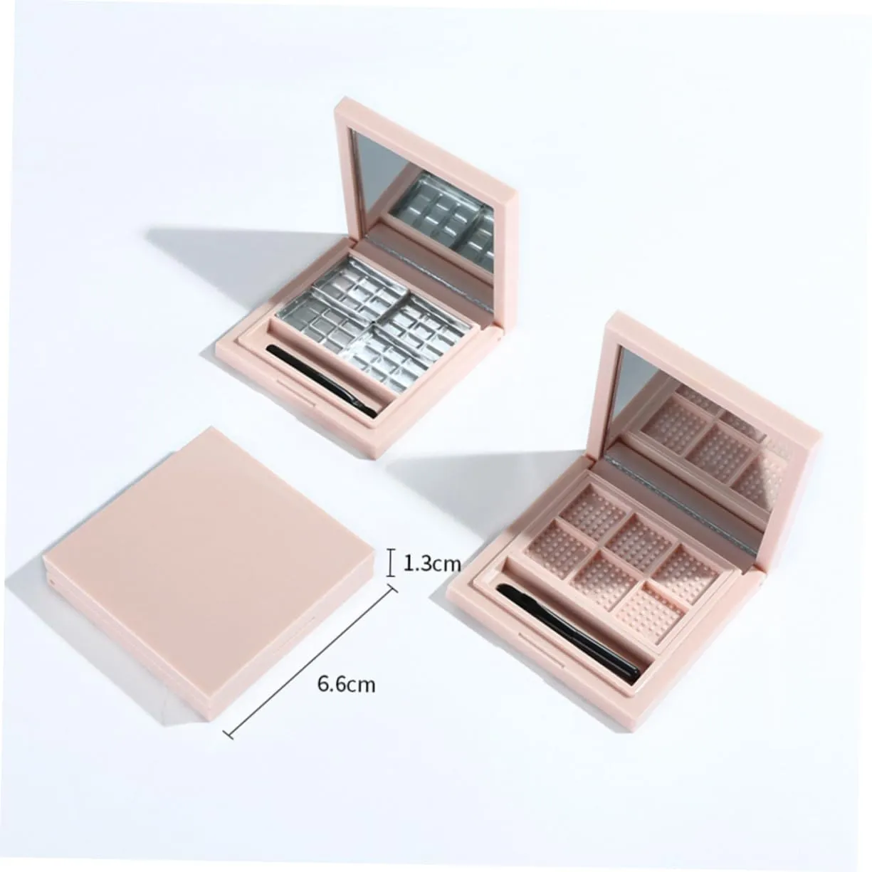 Angoily 4pcs Empty Eyeshadow Palette Mirror Makeup Organizer for Women Design for Storing Eye Shadow and Cosmetics for Makeup Beginners and Enthusiasts