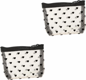 Angoily 2 Sets Accessory Portable Cosmetic Multi-Function Makeup Convenient Travel Supply of Outdoor Bags, Beigex2pcs, 12X8.5X3CMx2pcs
