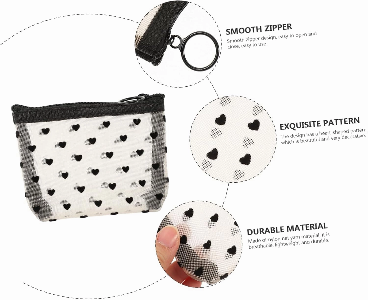 Angoily 2 Sets Accessory Portable Cosmetic Multi-Function Makeup Convenient Travel Supply of Outdoor Bags, Beigex3pcs, 12X8.5X3CMx3pcs