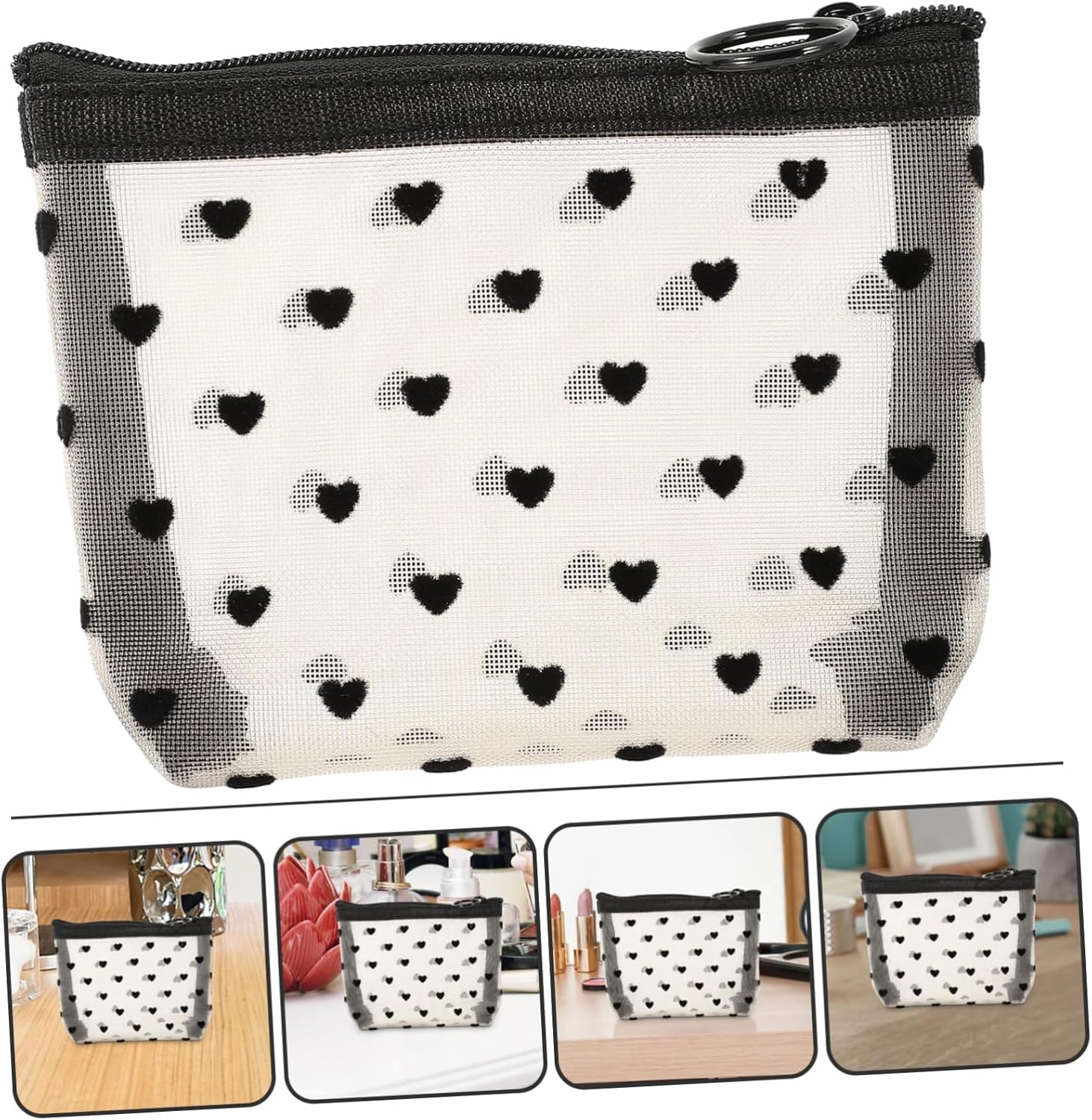 Angoily 2 Sets Accessory Portable Cosmetic Multi-Function Makeup Convenient Travel Supply of Outdoor Bags, Beigex3pcs, 12X8.5X3CMx3pcs