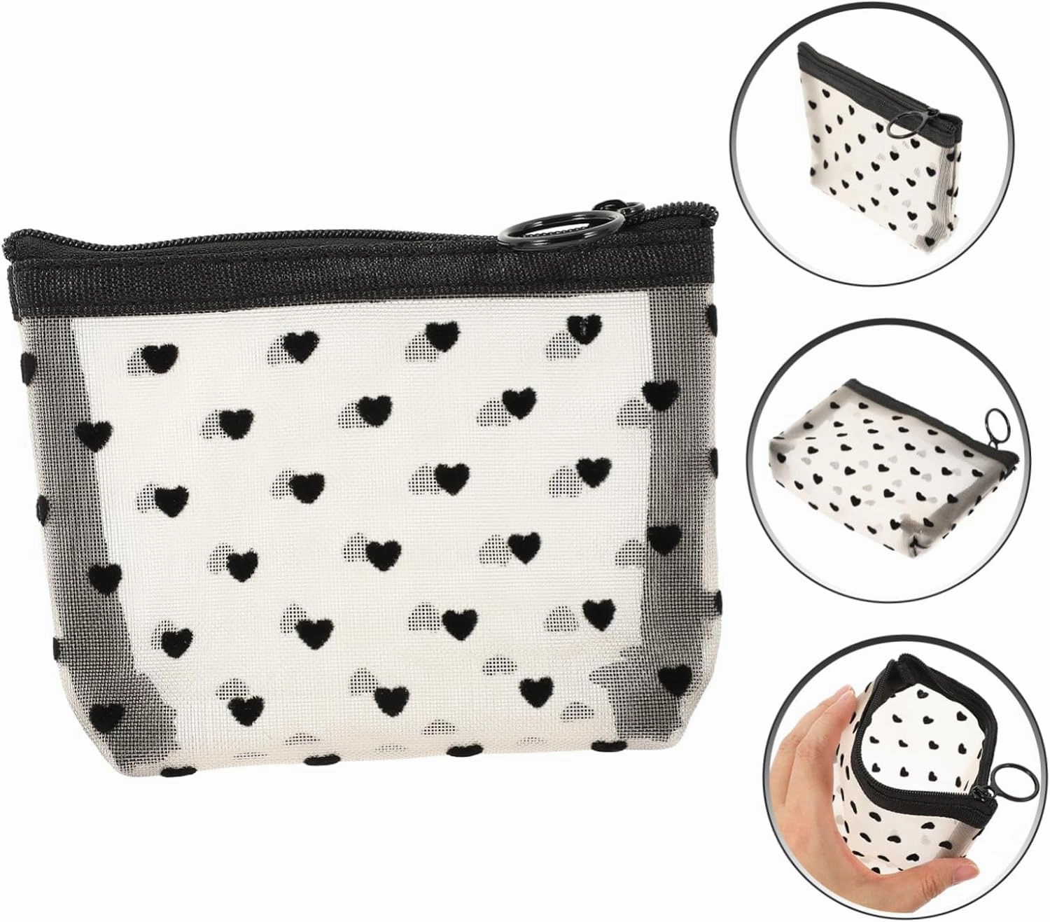 Angoily 2 Sets Accessory Portable Cosmetic Multi-Function Makeup Convenient Travel Supply of Outdoor Bags, Beigex3pcs, 12X8.5X3CMx3pcs