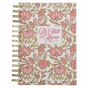 Be Still and Know Pink Spring Wirebound Journal - Psalm 46:10