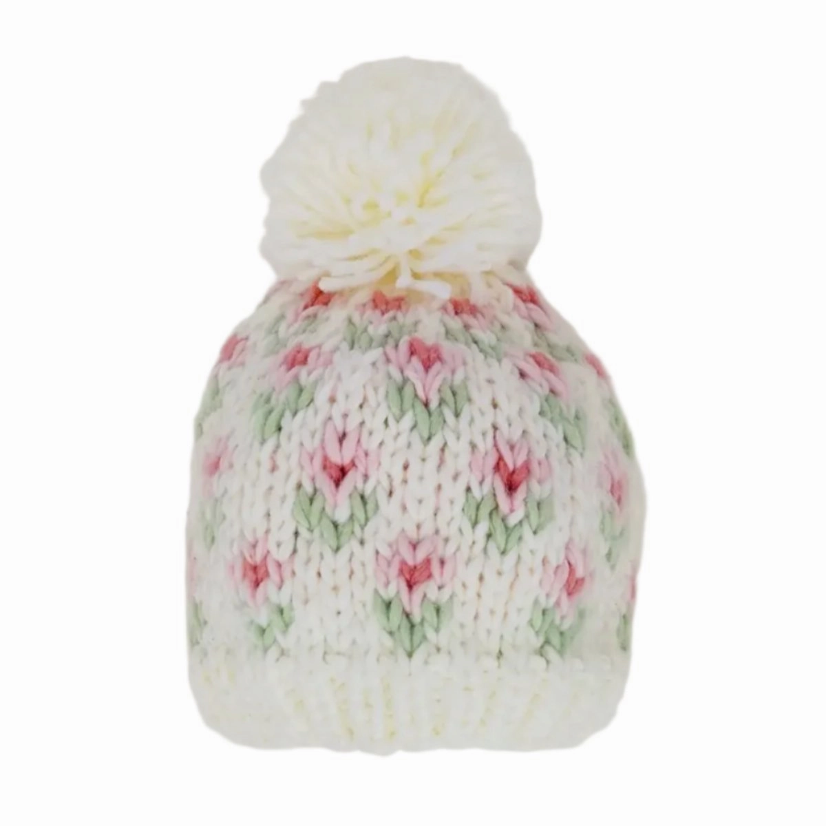 Bitty Blooms Blush Pom-Pom Hat