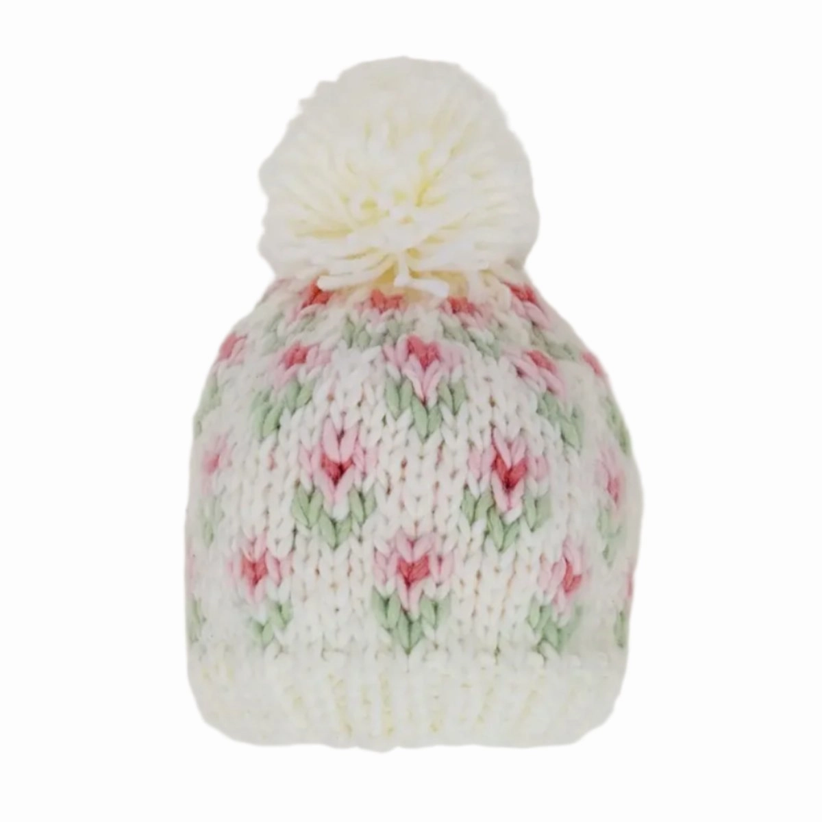 Bitty Blooms Blush Pom-Pom Hat