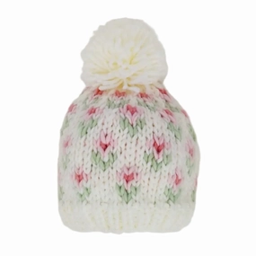 Bitty Blooms Blush Pom-Pom Hat