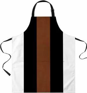 Black Brown Whte Waterproof Apron With Pockets, Boho Geometric Tribal Stripes Modern Kitchen Chefs Bib Cooking BBQ Grill Bake Adjustable Aprons for Women/Kids Home Garden Grooming Painting Gardening
