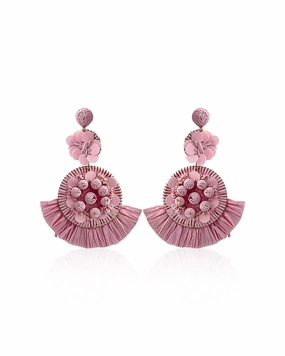 Blush Bloom Statement Earrings