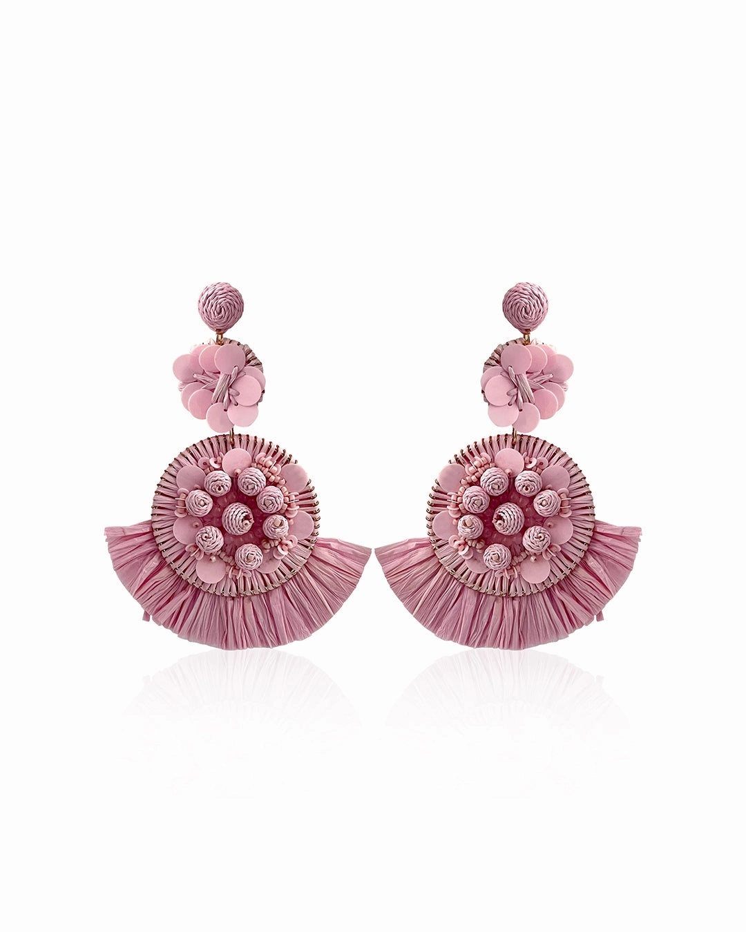 Blush Bloom Statement Earrings
