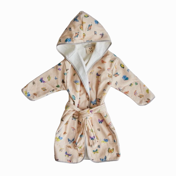 Blush Peach Madame Butterfly Bathrobe