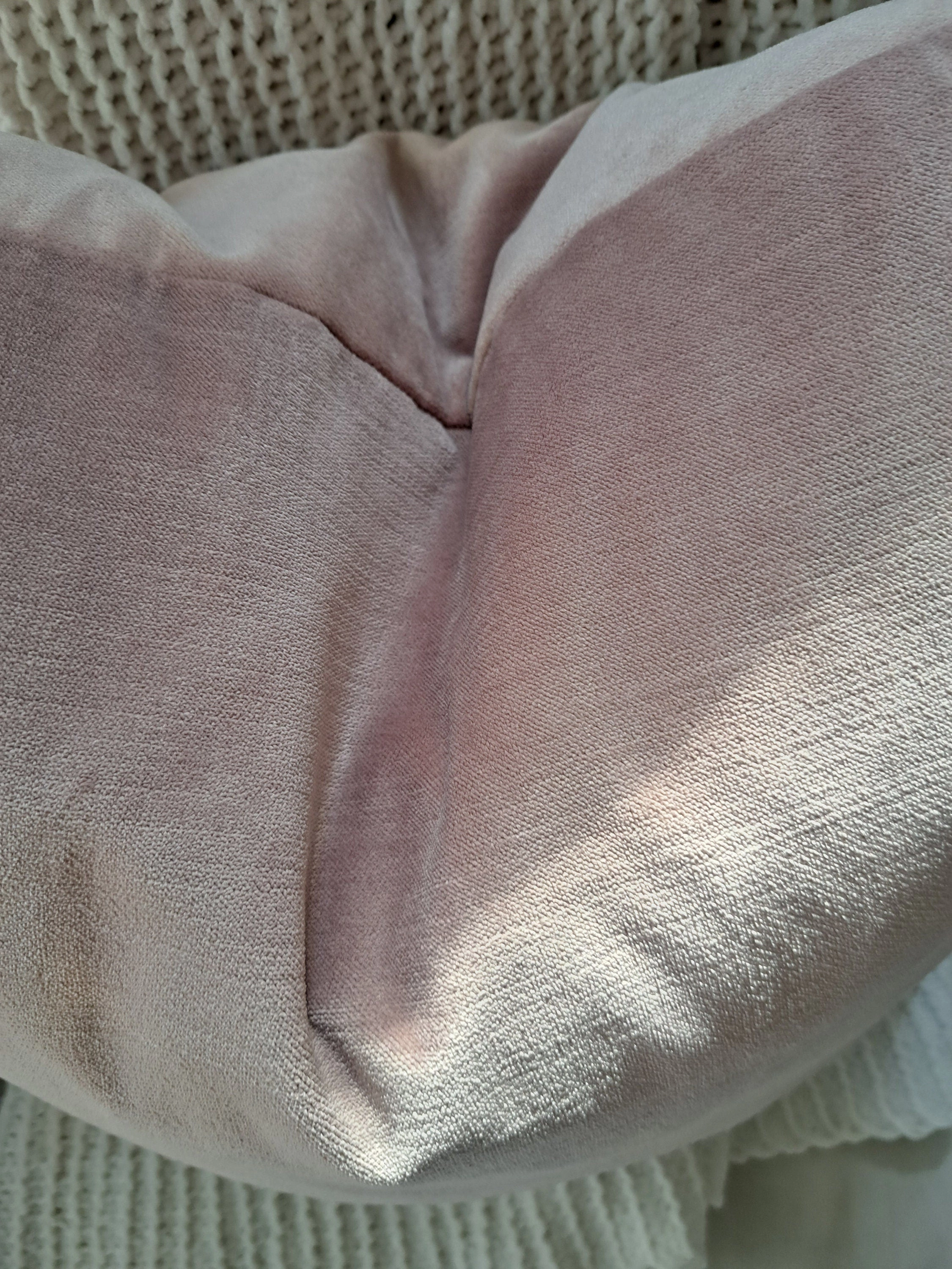 Blush Pink Smooth Velvet Pillow Cover
