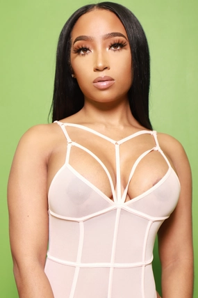 Bodysuit Passion Nude Blush - Of Peach Mesh High-demand products Trusted by customers