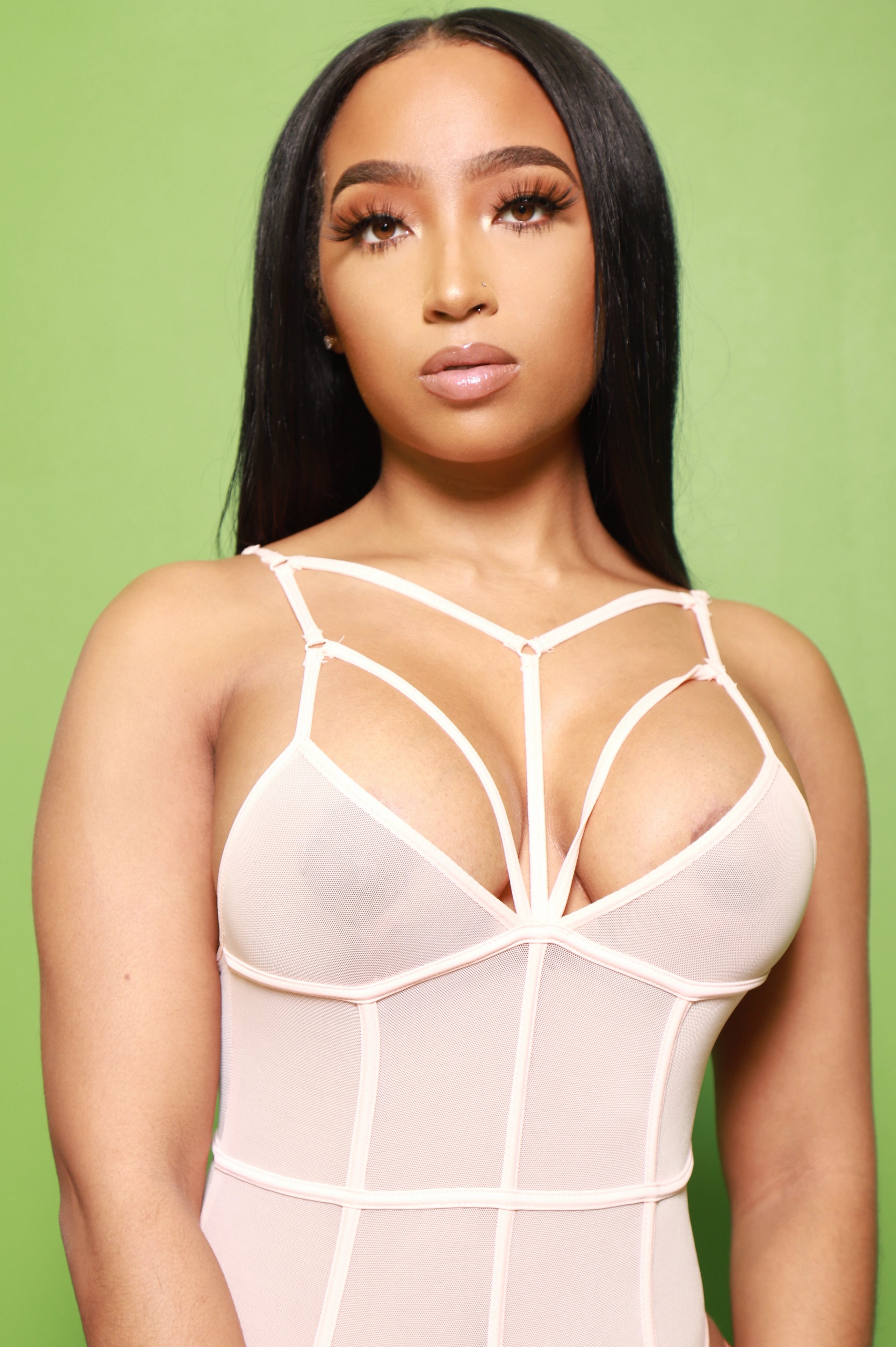 Bodysuit Passion Nude Blush - Of Peach Mesh High-demand products Trusted by customers