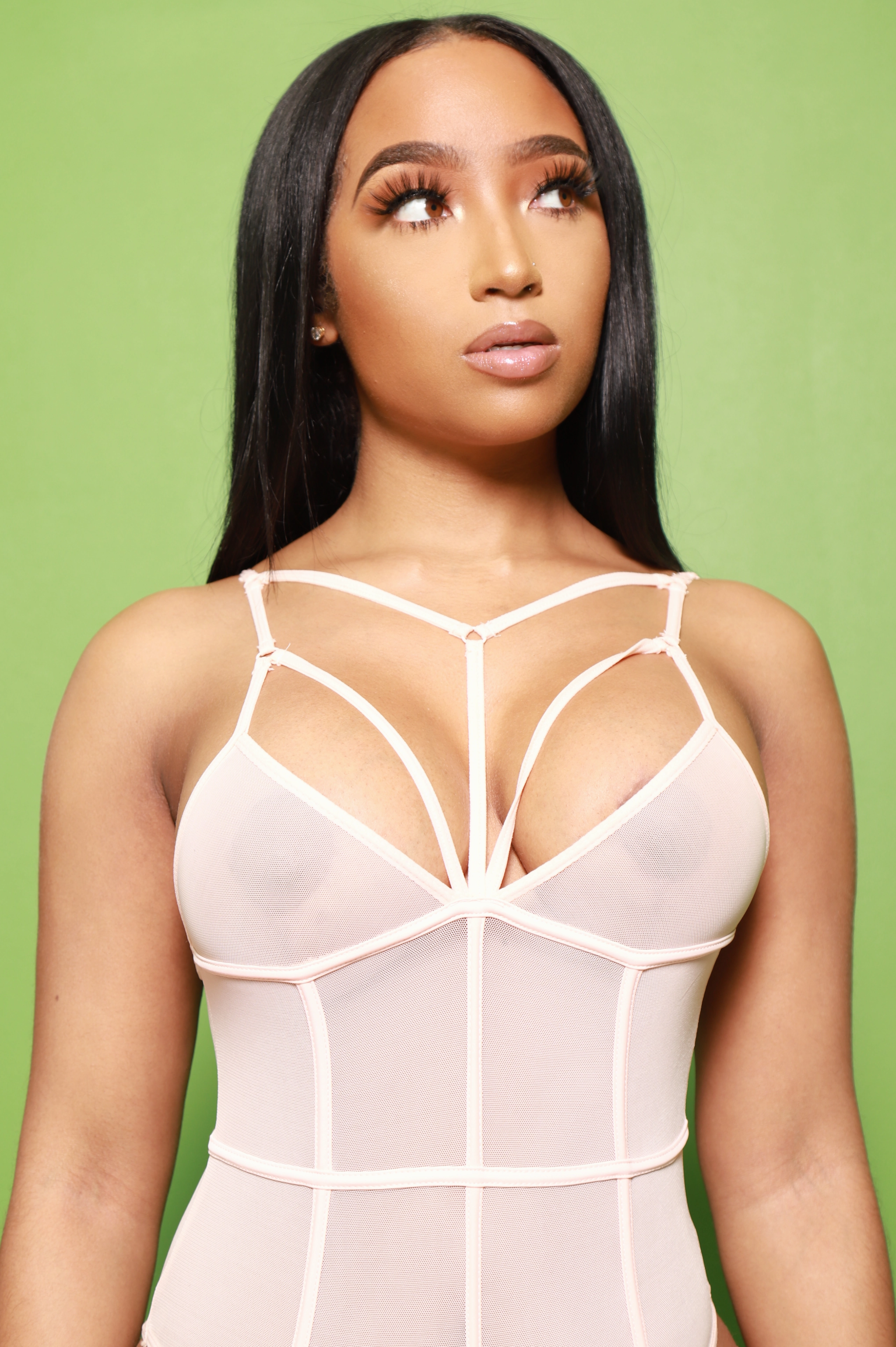 Bodysuit Passion Nude Blush - Of Peach Mesh High-demand products Trusted by customers