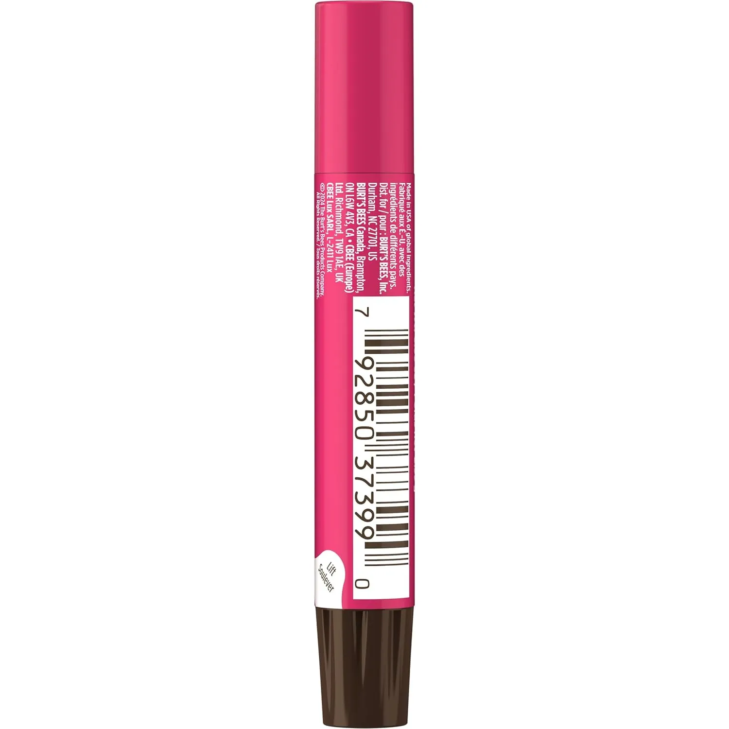 Burt's Bees Shimmer Lip Tint Set, Tinted Lip Balm Stick, Moisturizing for All Day Hydration with Natural Origin Glowy Pigmented Finish & Buildable Color, Rhubarb (4-Pack)