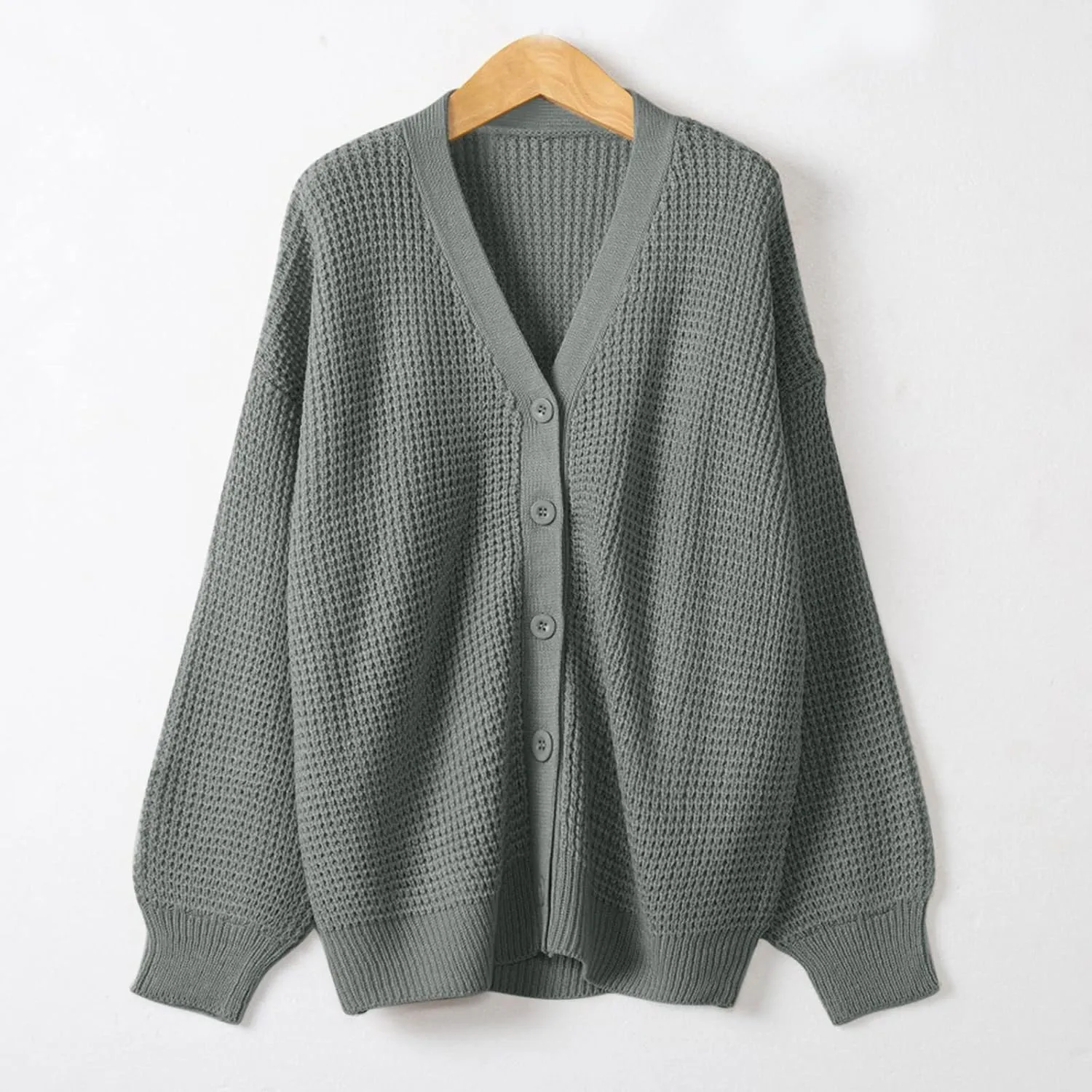 Cardigans for Women Loose Coat Button Down Long Sleeve Oversized Knit Cardigans Casual Soft Drape Fall Cardigan