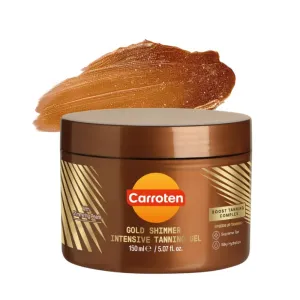Carroten Gold Shimmer Intensive Tanning Gel | Browning Tan Accelerator | Non-Greasy, Water-Resistant with Carrot and Coconut Oil | Vitamin A & E For Moisture & Hydration | Made in Greece | 5 Fl Oz