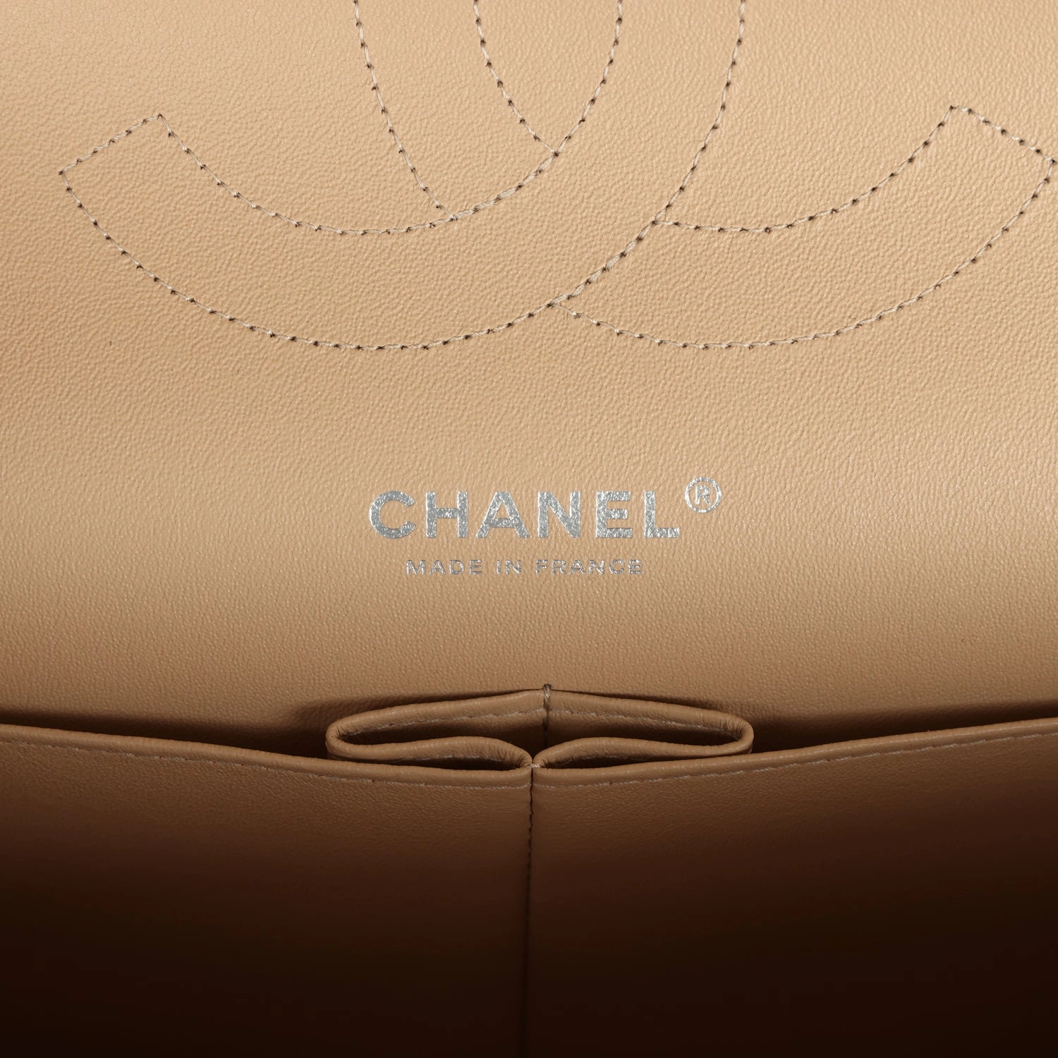 Chanel Jumbo Classic Double Flap Bag Light Beige Caviar Silver Hardware