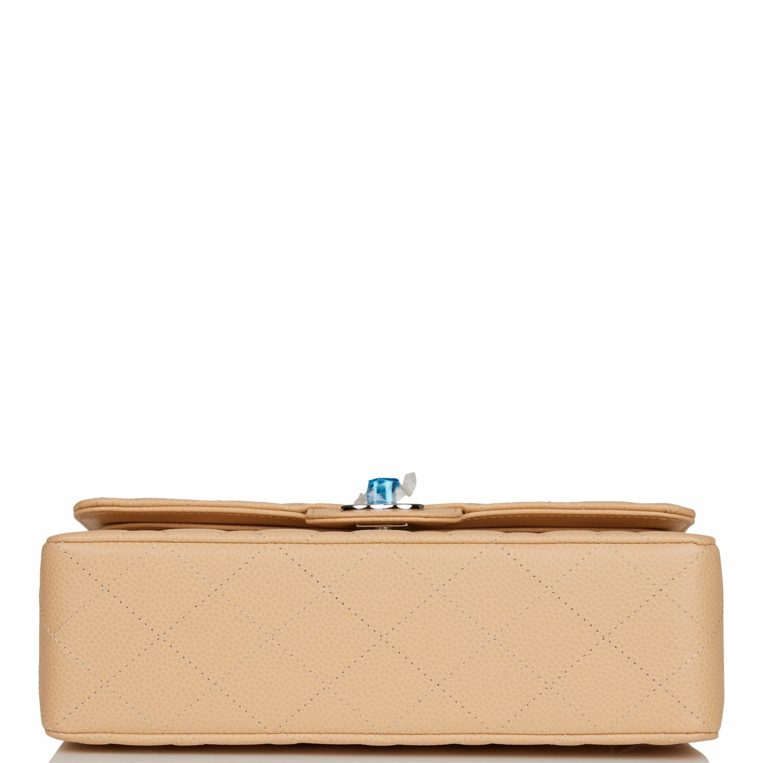 Chanel Small Classic Double Flap Bag Beige Caviar Silver Hardware
