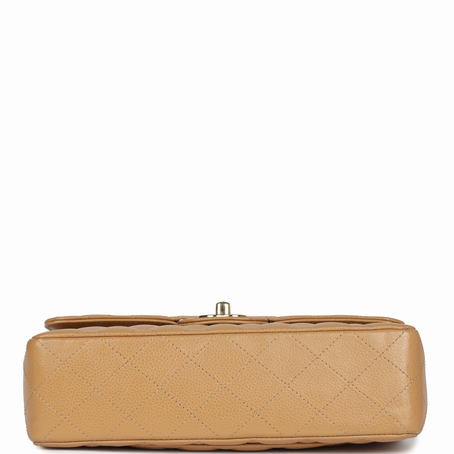 Chanel Small Classic Double Flap Dark Beige Caviar Gold Hardware