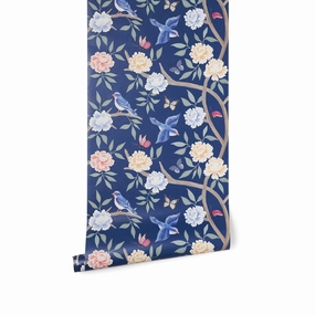 Chinoiserie Wallpaper Unique selection Best value Navy