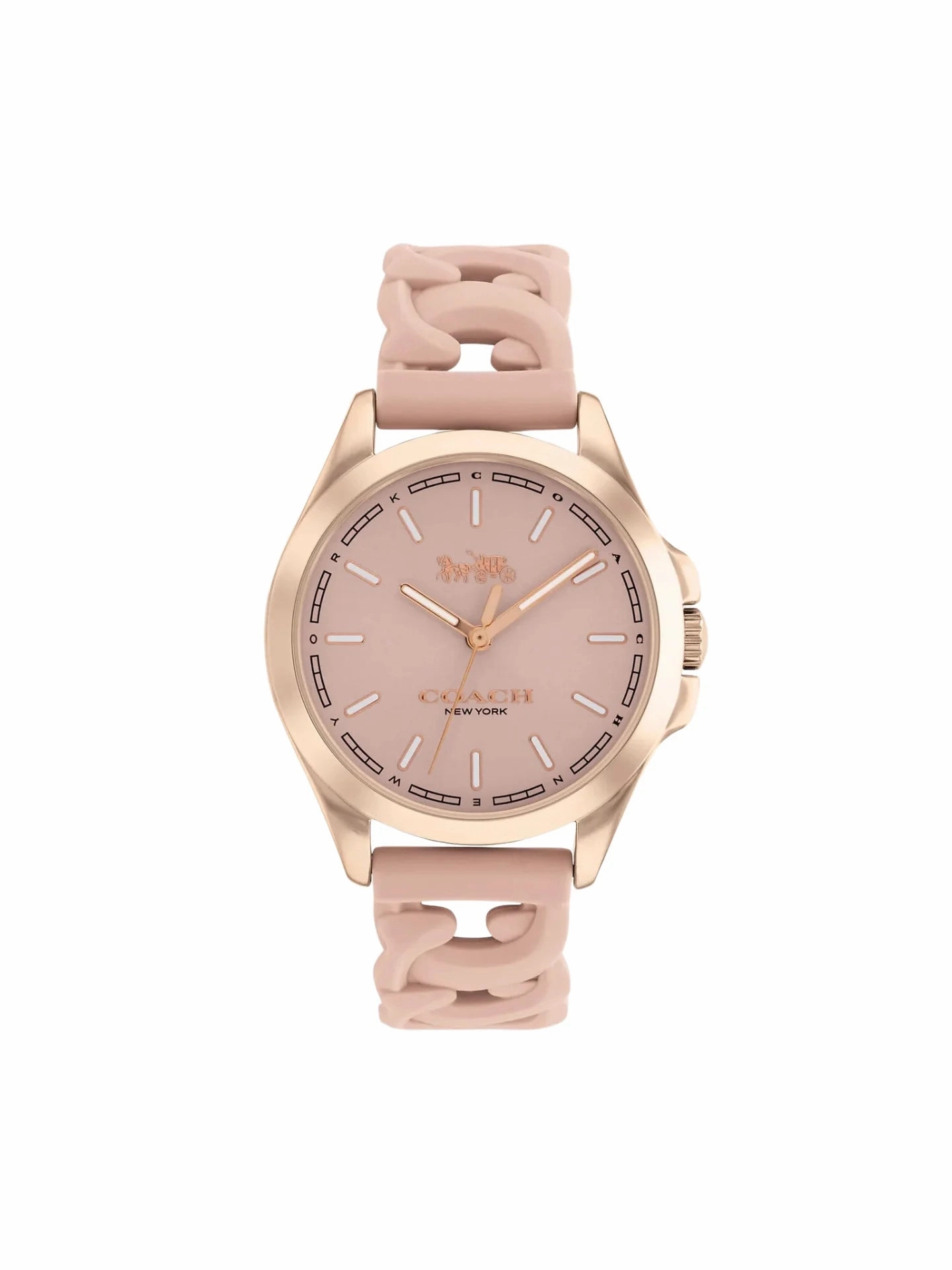 Coach Women's Libby Watch Rubber Pink Blush