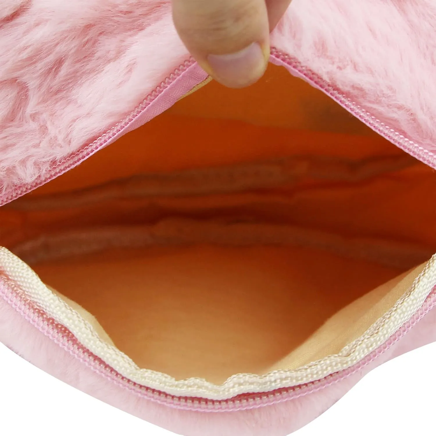 Cute Cat Crossbody Purse Pink Small Fluffy Satchel Shoulder Bag Animal Plush Messenger Bag Kawaii Purse for Women