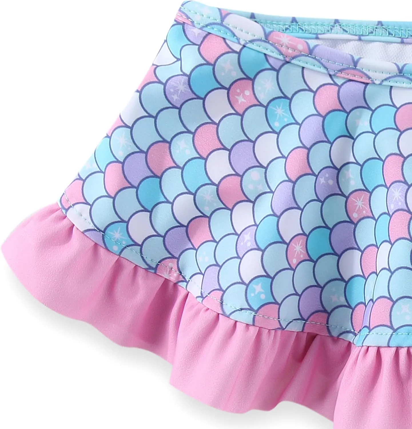 Disney The Little Mermaid Girls UPF 50  Bathing Suit Tankini Top and Bikini Bottom Swimsuit Set for Toddler and Big Kids