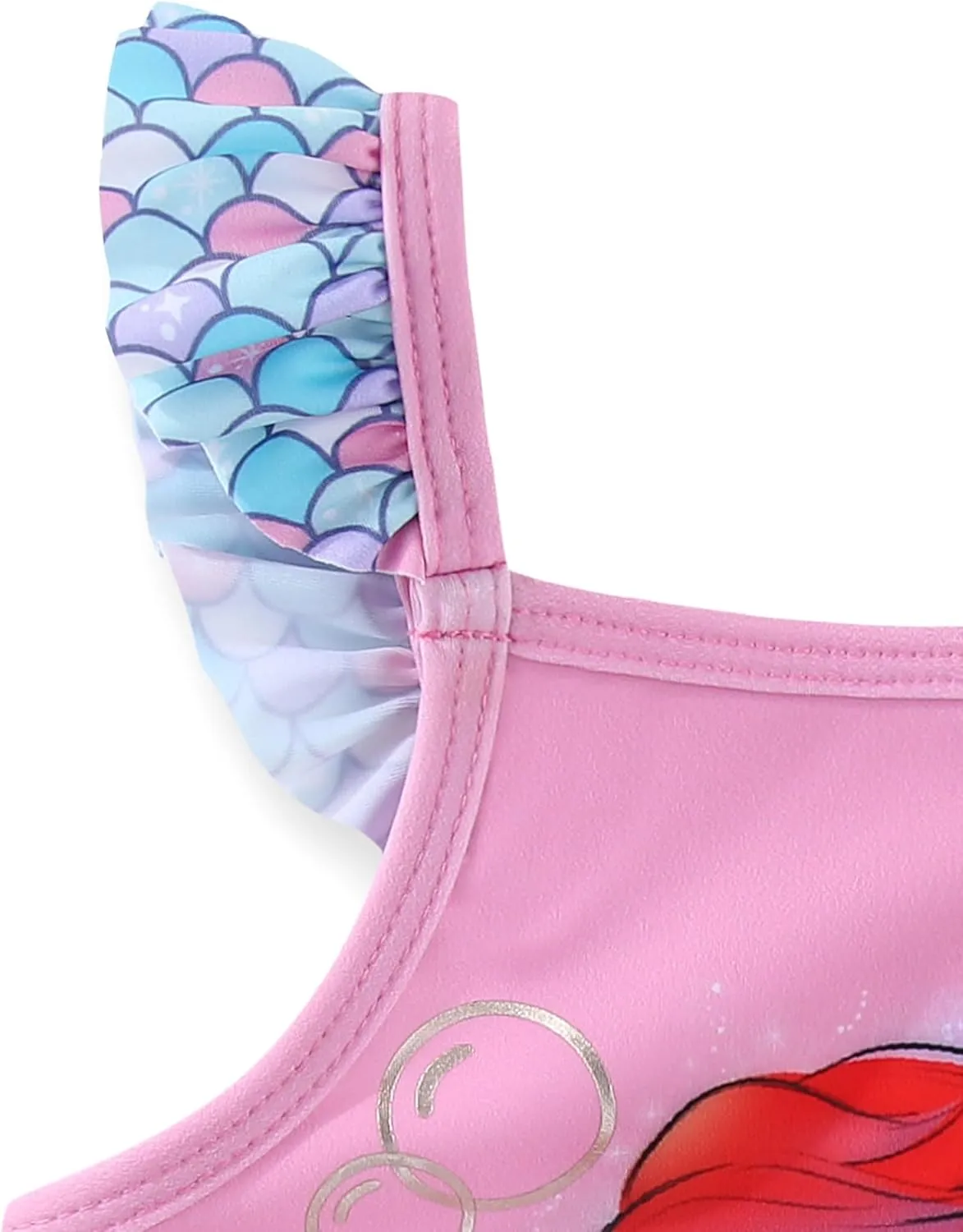 Disney The Little Mermaid Girls UPF 50  Bathing Suit Tankini Top and Bikini Bottom Swimsuit Set for Toddler and Big Kids