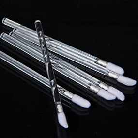 Ewanda store 100PC Disposable Lip Brushes Lipstick Gloss Wands Applicator with Clear Handle Perfect Makeup Tool Kits