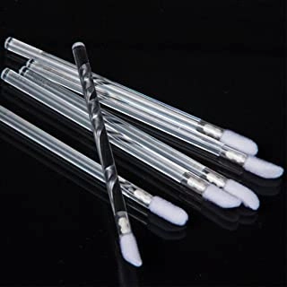 Ewanda store 100PC Disposable Lip Brushes Lipstick Gloss Wands Applicator with Clear Handle Perfect Makeup Tool Kits