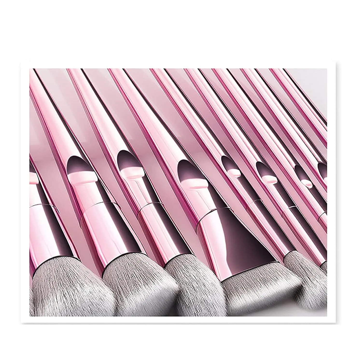 Eyebrow Brushes Makeup Cosmetic Powder Lip Brush 10PCS Eyeshadow Brush Eye Makeup Brush Set (Color : Pink, Size : One Size)