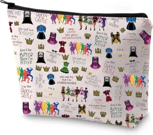 FEELMEM Music Musical Merchandise Queen Musical Fans Cosmetic Bag Zipper Pouch Musical Merch
