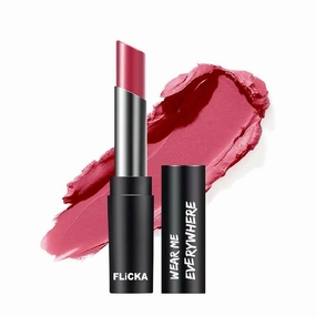 FLiCKA Wear Me Everywhere Creamy Matte Lipstick Fan Of The Tan - Pink