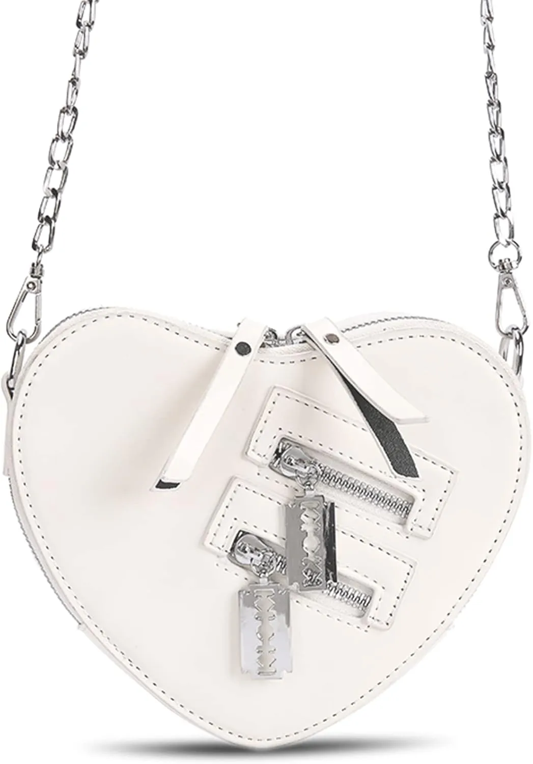 Fozehlad Women Cute Heart Shoulder Bag PU Leather Crossbody Purse for Girls Christmas Valentine's Day Gift