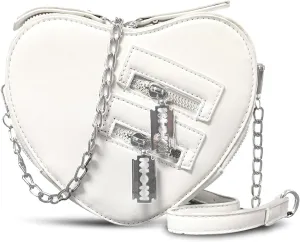 Fozehlad Women Cute Heart Shoulder Bag PU Leather Crossbody Purse for Girls Christmas Valentine's Day Gift