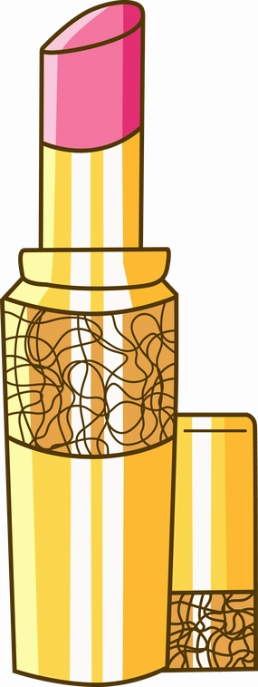 G Girls Golden Tube Of Pink Lipstick DTF (direct-to-film) Transfer